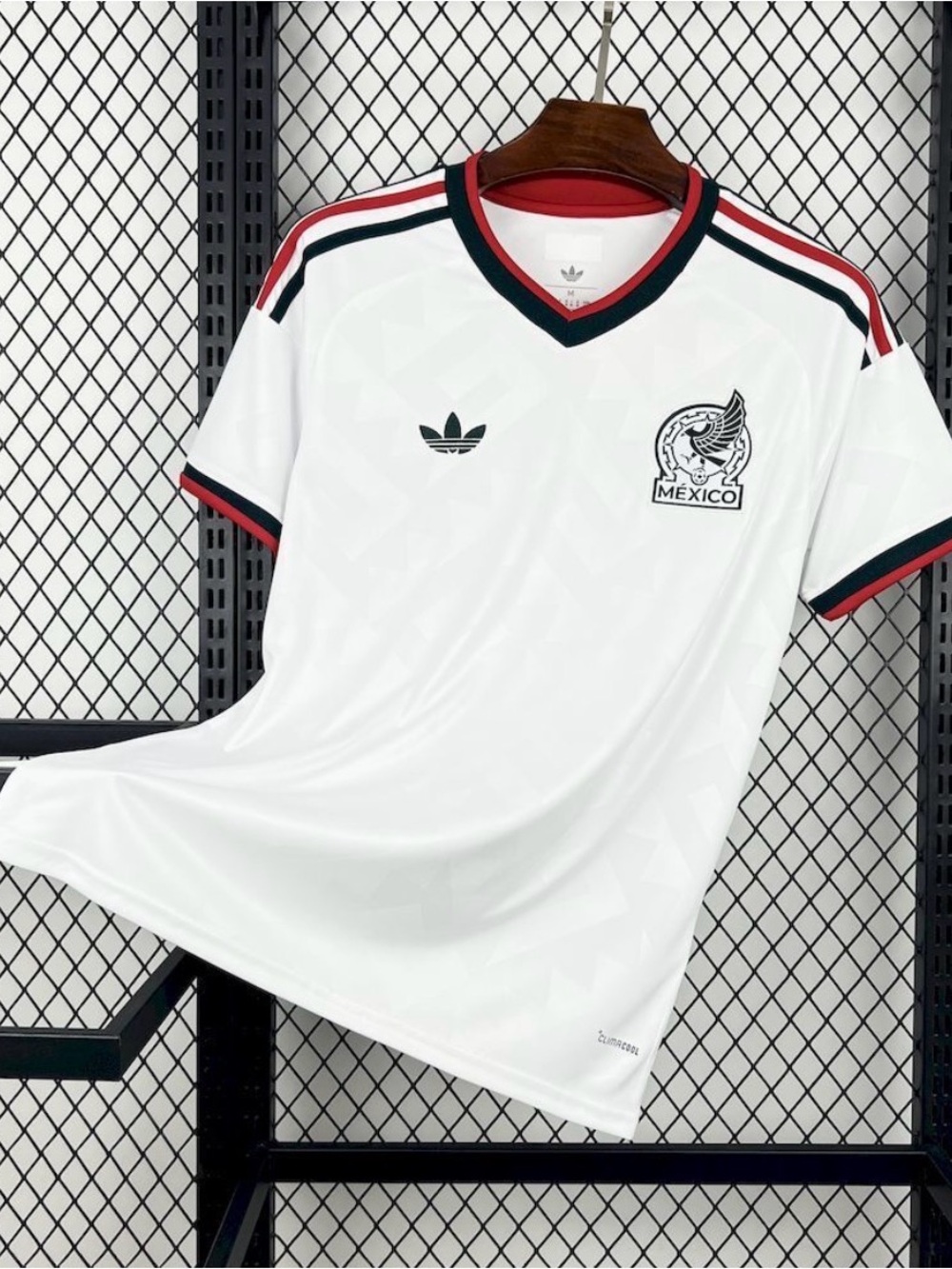 adidas Originals White Mexico   World Cup Jersey with Red & Black
